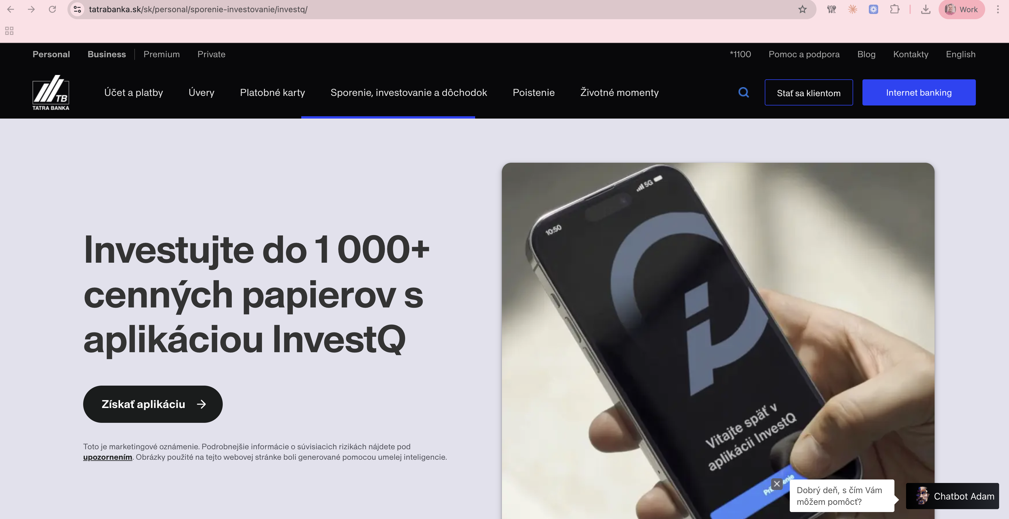 InvestQ — Tatra banka